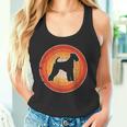 Airedale Terrier Retrointage 60S 70S Sunset Dog Lovers Tank Top