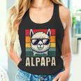 Alpapaatertag Bester Papa Alpaka-Liebhaber Sonnenbrille Tank Top