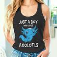 Animal Sólo Un Chico Que Ama Los Axolotls Salamandra Ajolote Camiseta sin mangas