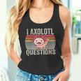 I Axolotl Preguntas Retroinatge Divertido Lindo Axolotl Camiseta sin mangas
