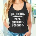 Bauherr Papa Slogan Richtfestfest Ehemann Bauherr Tank Top