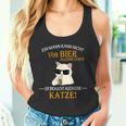 Bier Und Coole Katzen Lustiger Spruch Katzenbesitzer Papa Tank Top