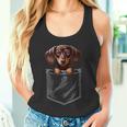 Dackel Hund In Brusttasche Niedlich Lustig Tank Top