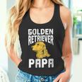 Damen Golden Retriever Hundehalter Besitzerater Papa Dad Mit-Ausschnitt Tank Top