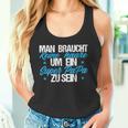 Damen Man Braucht Keine Haare Um Ein Super Papa Zu Sein Mit-Ausschnitt Tank Top