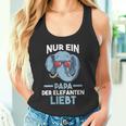 Damen Papaateratertag Elefantpapa Elefant Mit-Ausschnitt Tank Top