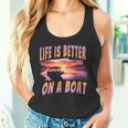 Das Leben Ist Besser Auf Einem Boot Captain Boaters Boating Lake Life Tank Top