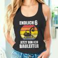 Endlich 6 Builder 6Th Birthday Digger Tank Top