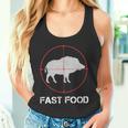 Fast Food Wildschweinjagd Lustige Tierwelt Jäger Papa Tank Top