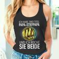 Father's Day Ich Habe Zwei Titel Papa Und Steppapa Tank Top