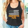 Feuerwehrmann Papa Amerikanische Flaggeatertag Tank Top