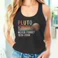Never Forget Pluto Estilo Retro Divertido Espacio Divertido Ciencia Divertida Camiseta sin mangas