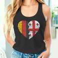 Georgische Deutsche Flagge Herz Deutschland Georgien Flagge Wurzeln Tank Top