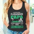 Gleitschirm Fliegender Papa Paragleiteratertag Geschenk Tank Top