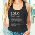 Hombre Lolo Definition Divertido Abuelo Camiseta sin mangas