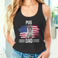 Hundebesitzer Us-Flagge 4 Juliatertag Mops Papa Tank Top