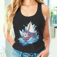 Ice Sailing Hedgehog Ice Sailing Ice Boating Yachting Tank Top