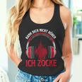 Kann Dich Nicht Hören Ich Zocke I Pc Gamer Headset Half Sleeve Tank Top