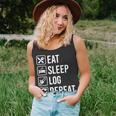 Logger Eat Sleep Repeat Tank Top