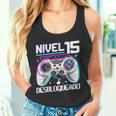 Nivel 15 Desbloqueado Cumpleaños 15 Años Camiseta sin mangas