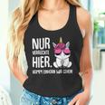 Nurerrückte Hier Komm Einhorn Wir Gehen Sarcasmus Tank Top