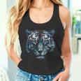 Obra De Arte De Tigre Ojos Azules Arte Animal Tigre Camiseta sin mangas