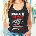 Papa & Sohn Das Perfekte Chaos Team Father's Day Bester Papa Tank Top