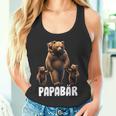 Papa Bärater 3 Kinder Papa Familienatertag Tank Top