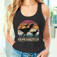 Papasaurus Dinosaur With Papaon Drei Kinder Dino Triplets Tank Top