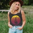 Retro Lineman Silhouette Power Pole Electrician Linemen Tank Top