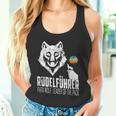 Rudelführer Wolf Head Father's Day Rudel Dadintage Dad Wolf Tank Top