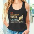 Sie Stellen Wohl Gerne Unnecessary Fragen Retro Kangaroo S Tank Top