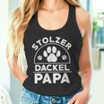 Stolzer Dackel Papa Hundepapa Teckel Dachshund Tank Top