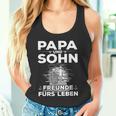 Stolzer Papa Sohn Angeln Partnerlook Boss Tank Top