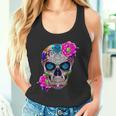 Sugar Skull Fleurs Jour Des Morts Dia De Los Muertos Cadeau Débardeur e
