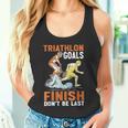 Triathlon Goals Finish Don't Be Last Triathletengeist Tank Top