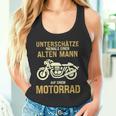 Unterschätze Niemals Alten Mann Motorrad Opa Papa Geschenk Tank Top