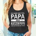 Vatertag Geschenk Dad Ich Habe Zwei Titel Papa & Katzen Papa Tank Top