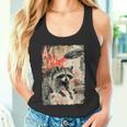 Vintage Raccoon Ufo Alien Animal Raccoon Tank Top