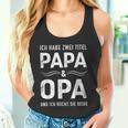 Zwei Titel Papa Opa Füratertag Geburtstag Weihnachten Tank Top