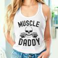 Damen Muscle Daddy Gewichtheber Skelett Langhantel Papa Workout Mit-Ausschnitt Tank Top