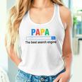 Damen Papa Die Beste Suchmaschine Lustigeratertag Mit-Ausschnitt Tank Top