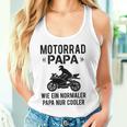 Damen Sportbike Motorradfahrer Spruch Herren Motorrad Papaater Mit-Ausschnitt Tank Top