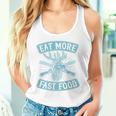 Eat More Fast Food Lustiger Hirsch Jagd Papa Witz Raglan Tank Top