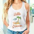 Hello Summer – Mit Sand Meer Sonnenschirm Und Palmenstimmung Tank Top