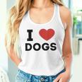 I Love Dogs Amante De Los Perros Retro I Heart Dogs Camiseta sin mangas