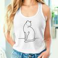 Un Dessin Minimaliste En Une Ligne D'un Chat Débardeur e