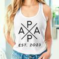 Werdender Papa Est 2023 X Stolzer Papa 2023 Father Father's Day Tank Top