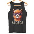 Alpapa Alpaka Lamaatertagsgeschenk Papa Spruchatertag Tank Top