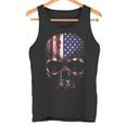 American Flag Usa Us Skull Tank Top